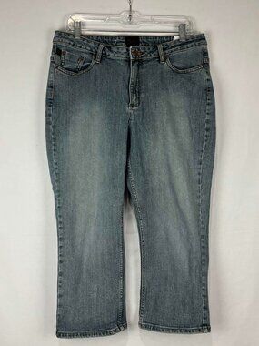 EUC Riders by Lee Copper Collection Womens Denim Crop Jeans Size 13/14 M